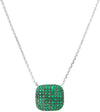 Collana Donna Osa Jewels 9942s in Argento Con Pendente Strass Verde