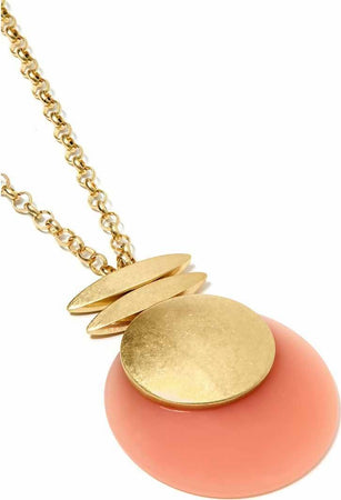 Collana Donna Pendente Oro Graffiato Veronique Rosa Chiaro Collana Catena Goccia Design Fashion Bijou Collana Lunga 94cm Collana Donna Pendente You Store - Messina, Commerciovirtuoso.it