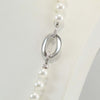 Collana donna perle Akoya giapponesi Coscia chiusura oro bianco e diamanti