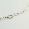 Collana donna perle Akoya giapponesi Coscia chiusura oro bianco e diamanti