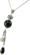 Collana sarda con bottone e su coccu onice nero argento 925