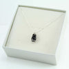 Collana donna con pendente Su Coccu in argento con onice nero a goccia