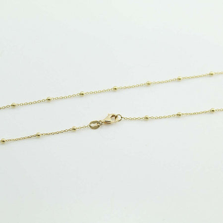 Collana girocollo donna in oro giallo con sfere lucide sfaccettate intercalari