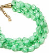 Collana Girocollo Donna Verde Acquamarina Fashion bijou Maxi Collana Multi Filo Estiva Metallo e Vetro 29cm Collana Girocollo Donna You Store - Messina, Commerciovirtuoso.it