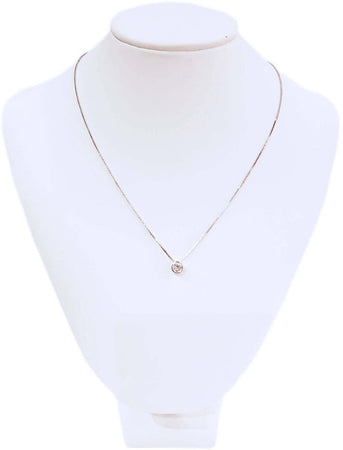 Collana Girocollo Punto Luce Brillantino su Catenina a girocollo in Argento 925 con Pendente Gioiello in Argento ipoallergenico