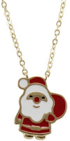 I Giampini collana in argento con centrale Babbo Natale smaltato