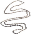 Collana lunga a maglia piatta