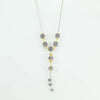 Collana lunga da donna in argento sfere filigrana sarda traforate brunite e dorate