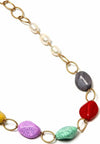 Collana Lunga Donna Maya Bijou Estiva maxi Collana Multicolor Metallo e Acrilico Oro Collana Fashion Collana Lunga Donna You Store - Messina, Commerciovirtuoso.it