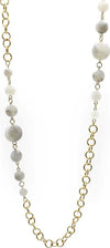 Collana Lunga Sphere Da Donna Collana Con Catena E Perle Moda/Donna/Gioielli/Collane Leclaf - Napoli, Commerciovirtuoso.it