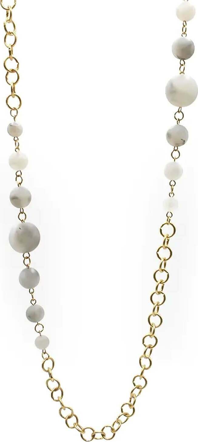 Collana Lunga Sphere Da Donna Collana Con Catena E Perle