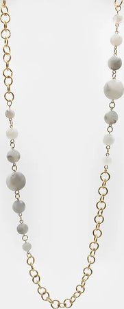 Collana Lunga Sphere Da Donna Collana Con Catena E Perle Moda/Donna/Gioielli/Collane Leclaf - Napoli, Commerciovirtuoso.it