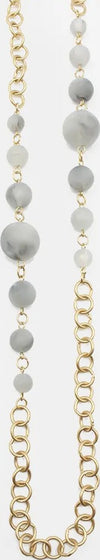 Collana Lunga Sphere Da Donna Collana Con Catena E Perle Moda/Donna/Gioielli/Collane Leclaf - Napoli, Commerciovirtuoso.it