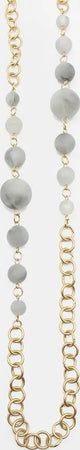 Collana Lunga Sphere Da Donna Collana Con Catena E Perle Moda/Donna/Gioielli/Collane Leclaf - Napoli, Commerciovirtuoso.it