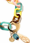 Collana Maxi Donna Girocollo Multicolor Gioiello Catena Colorata Estiva Fashion Bijou Oro con Charms Collana Maxi Donna You Store - Messina, Commerciovirtuoso.it