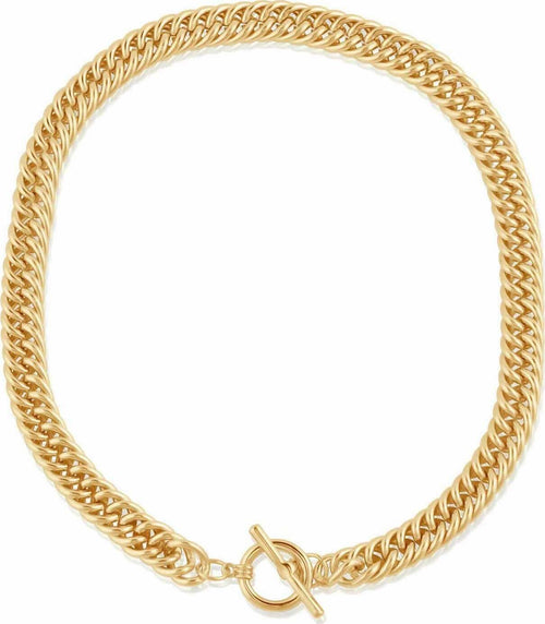 Collana Molly Con Catena A Maglia E Chiusura A T-bar Fatta A Mano In Ottone Placcato Oro 22ct Ipoallergenico Senza Nichel Da Donna Moda/Donna/Gioielli/Collane MesmerizeD - Porto Sant’Elpidio, Commerciovirtuoso.it