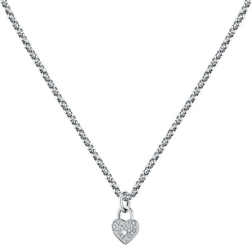 Collana-MORELLATO-donna-Abbraccio-acciaio-cuore-lucchetto