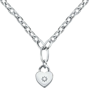 Collana-MORELLATO-donna-Abbraccio-acciaio-cuore-/-lucchetto