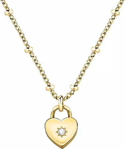 Collana-MORELLATO-donna-Abbraccio-acciaio-dorato-/-cuore