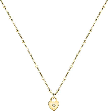 Collana-MORELLATO-donna-Abbraccio-acciaio-dorato-/-cuore