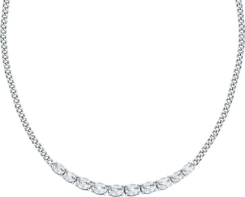 Collana-MORELLATO-donna-Colori-acciaio-/-cristalli-bianco