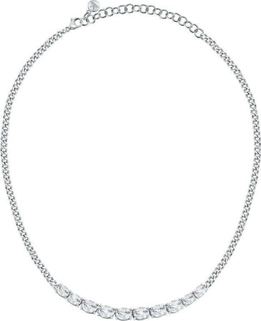 Collana-MORELLATO-donna-Colori-acciaio-/-cristalli-bianco