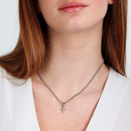 Collana-MORELLATO-donna-Drops-acciaio-/-croce