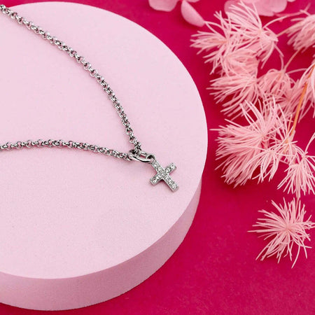 Collana-MORELLATO-donna-Drops-acciaio-/-croce