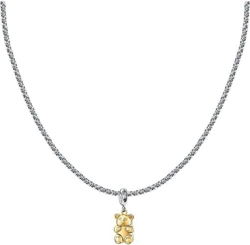 Collana-MORELLATO-donna-Drops-acciaio-/-orsetto-dorato
