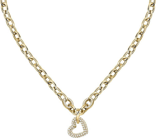 Collana-MORELLATO-donna-Incontri-acciaio-dorato-/-cuore