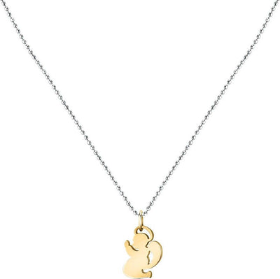 Collana-MORELLATO-donna-Mascotte-acciaio-/-Angelo-dorato