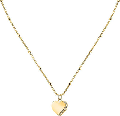 Collana-MORELLATO-donna-Mascotte-acciaio-dorato-/-cuore