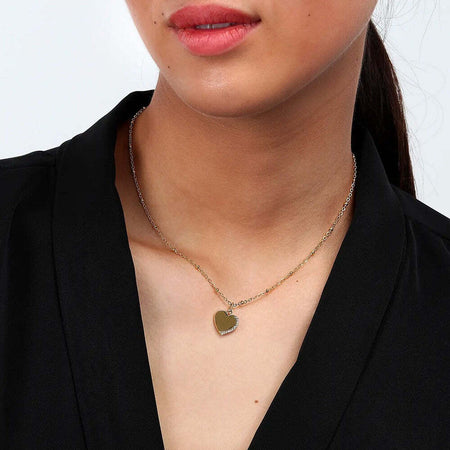 Collana-MORELLATO-donna-Mascotte-acciaio-dorato-/-cuore