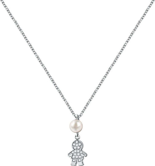 Collana-MORELLATO-donna-Perla-rosa-bambino---argento-925