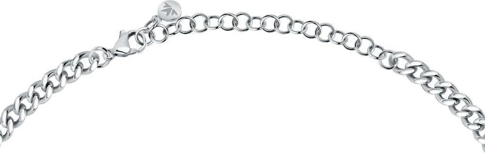 Collana-MORELLATO-donna-Poetica-acciaio-/-cristalli-bianchi