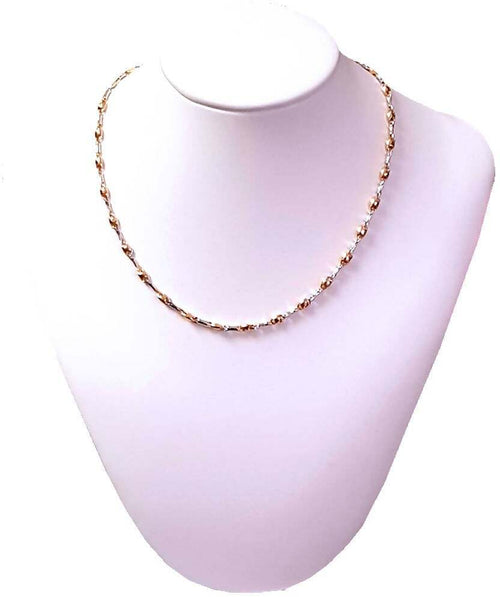 Collana uomo a maglia in Oro giallo e bianco 18 kt Accessorio Uomo Regalo per lui