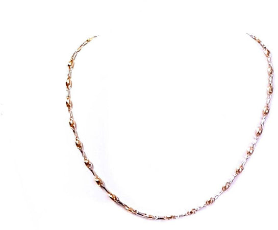Collana uomo a maglia in Oro giallo e bianco 18 kt Accessorio Uomo Regalo per lui