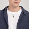 Collana Uomo Brosway Bbc08 Con Ciondolo Croce Smalto Nero