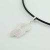 Collana Uomo in Caucciù Con Pendente Sardegna 22x11 Mm in Argento Lavorazione Corbula Collana 50 Cm