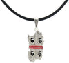 Collana uomo caucciù con pendente Sardegna quattro mori in argento