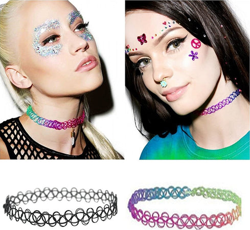 10 Collane Collana Girocollo Gomma Stretch Moda Gotico Elastico Effetto Tatoo Bracciali e Collane Trade Shop italia - Napoli, Commerciovirtuoso.it