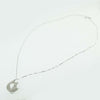 Collanina con pendente gatto sulla luna in argento con collare glitterato