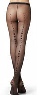 Collant-20-Den-Calze-Calza-Nero-Cuori-Cuore-Riga-Posteriore-Taglia-Unica