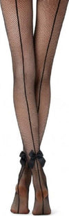 Collant-A-Rete-Vita-Alta-Dupu-Mod-F1002-Elasticizzate-Microrete-Fiocchi-Caviglia