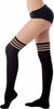 Collant-Calze-Gambaletto-280den-Strisce-Velato-Donna-Taglia-Unica-Fashion-Elegante