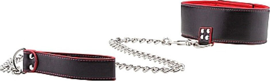 Collare Bondage Con Catena 75cm In Ecopelle Ouch! Reversibile Collare Rosso Salute e cura della persona/Erotismo e contraccezione/Bondage/Collari Kondorama - Martinsicuro, Commerciovirtuoso.it