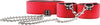 Collare Bondage con manette e Catena 75cm in ecopelle Ouch! Reversibile Collare e Polsini Rosso Salute e cura della persona/Erotismo e contraccezione/Bondage/Set Kondorama - Martinsicuro, Commerciovirtuoso.it