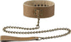 Collare Con Guinzaglio in Cuoio Rigenerato E Ottone gioco di coppia sottomissione collare con catene Salute e cura della persona/Erotismo e contraccezione/Sex toys/Set Kondorama - Martinsicuro, Commerciovirtuoso.it