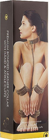Collare Con Polsiere E Cavigliere in Cuoio Rigenerato Collegate Da Catena in Ottone gioco di coppia sottomissione collare con catene Salute e cura della persona/Erotismo e contraccezione/Sex toys/Set Kondorama - Martinsicuro, Commerciovirtuoso.it