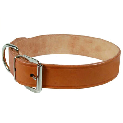 Collare per cani e pecore in cuoio sfoderato con fibbia in metallo